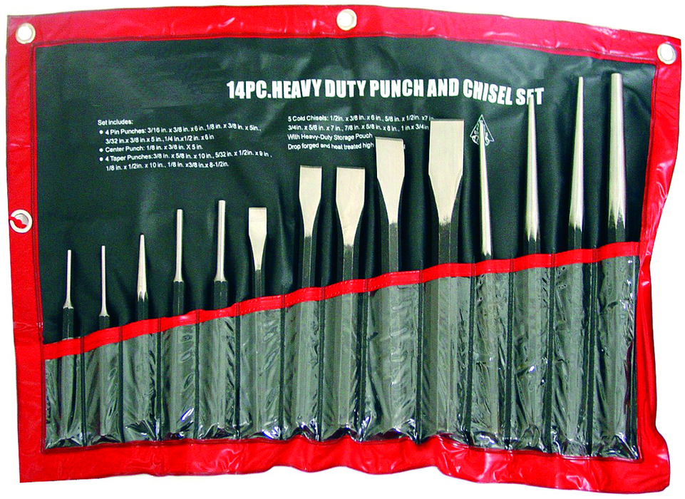 Rodac Heavy Duty Punch & Chisel 14 PCS