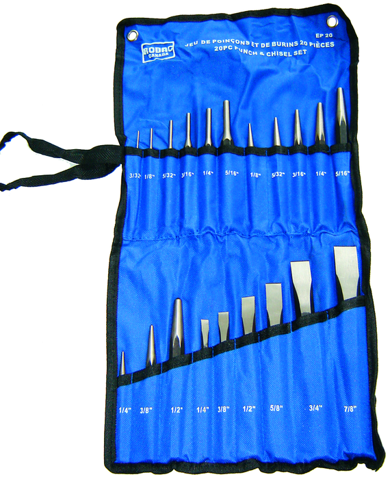 20 PC PUNCH AND CHISEL SET CRV