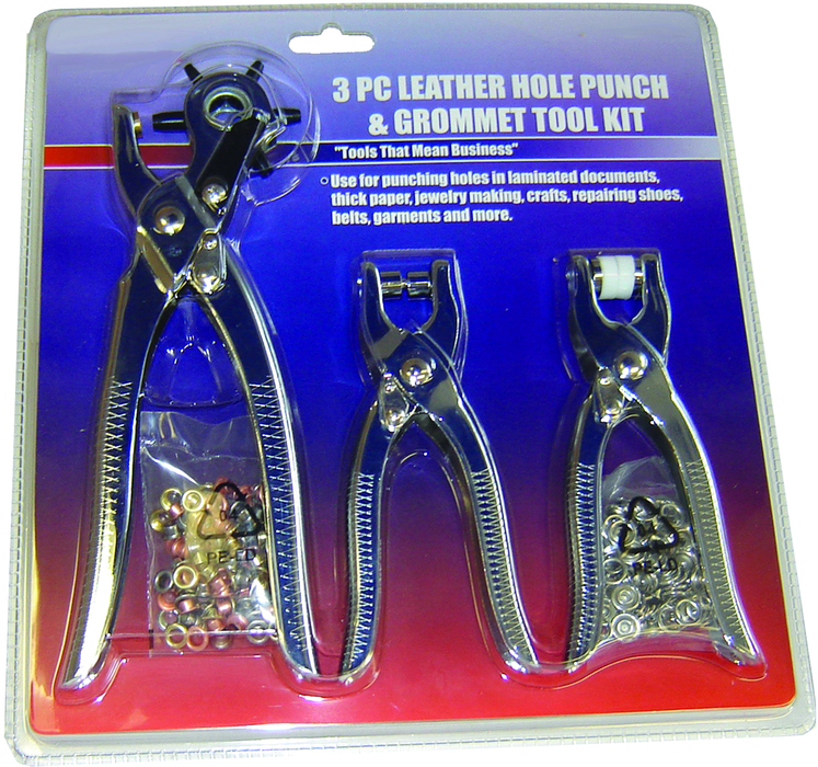 3PC LEATHER PUNCH SETTING TOOL