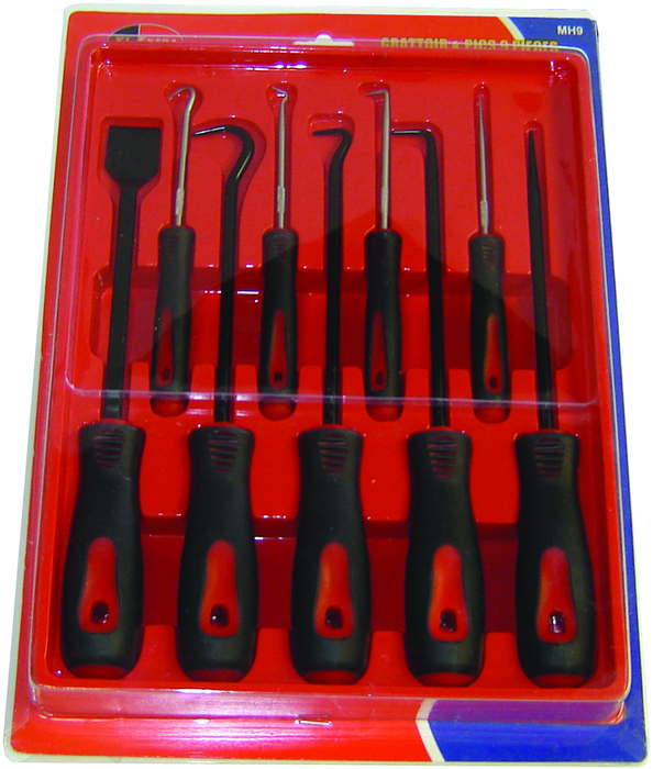 9 PCES SCRAPER & PICK HOOK KIT