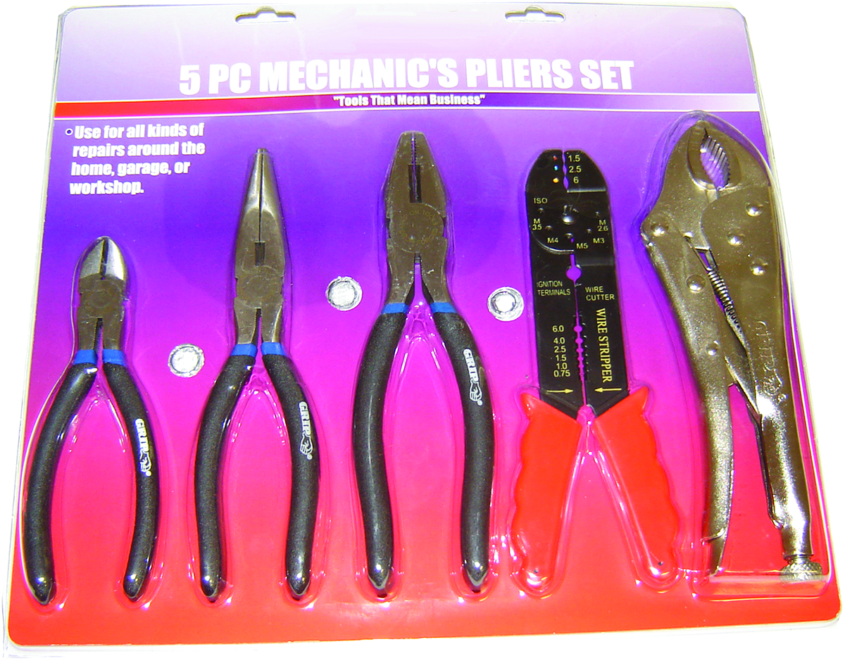 5 PCES MECHANICS PLIERS