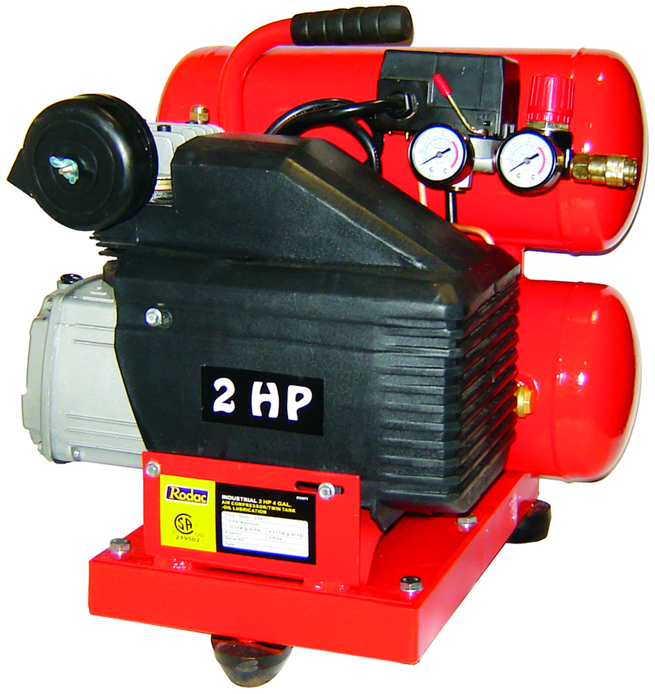 2HP COMPRESSORS TWIN TANK 4 GA