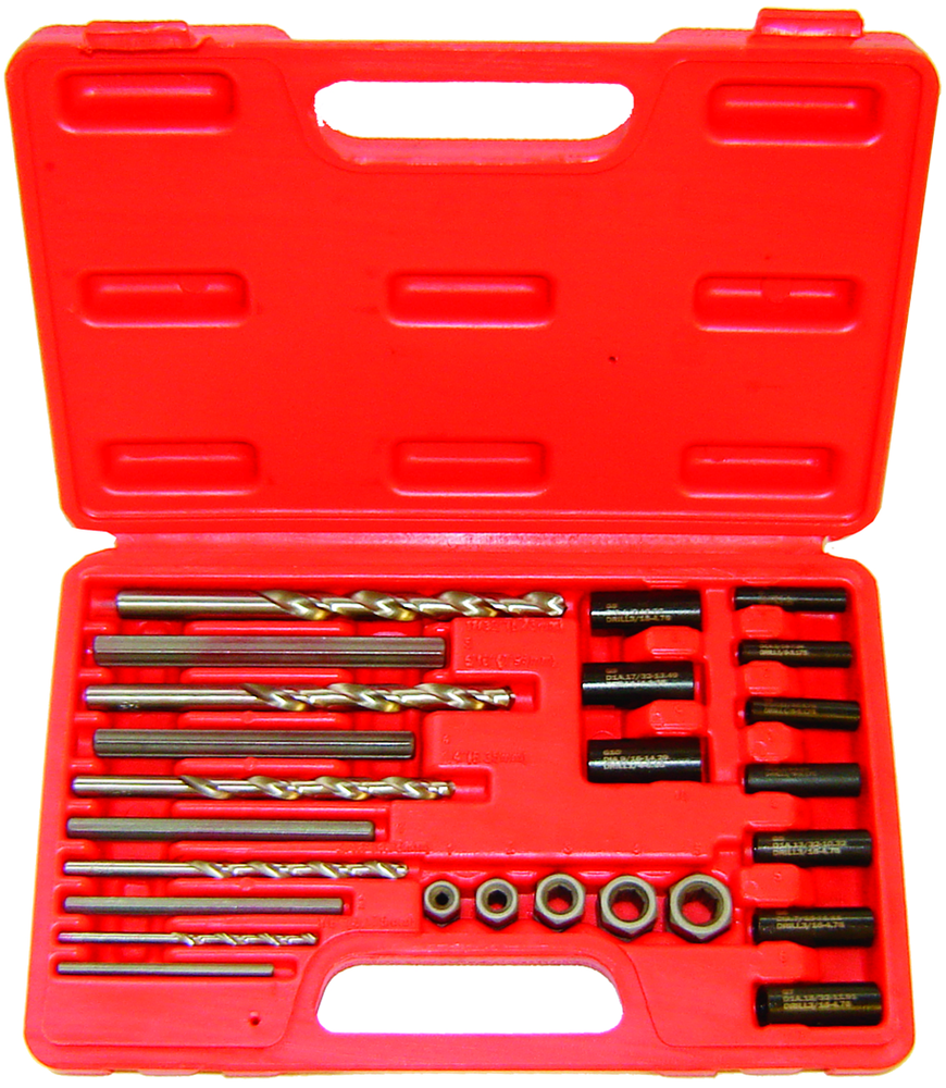 25 PCS SCREW EXTRACTOR/DRILL W/GUIDE