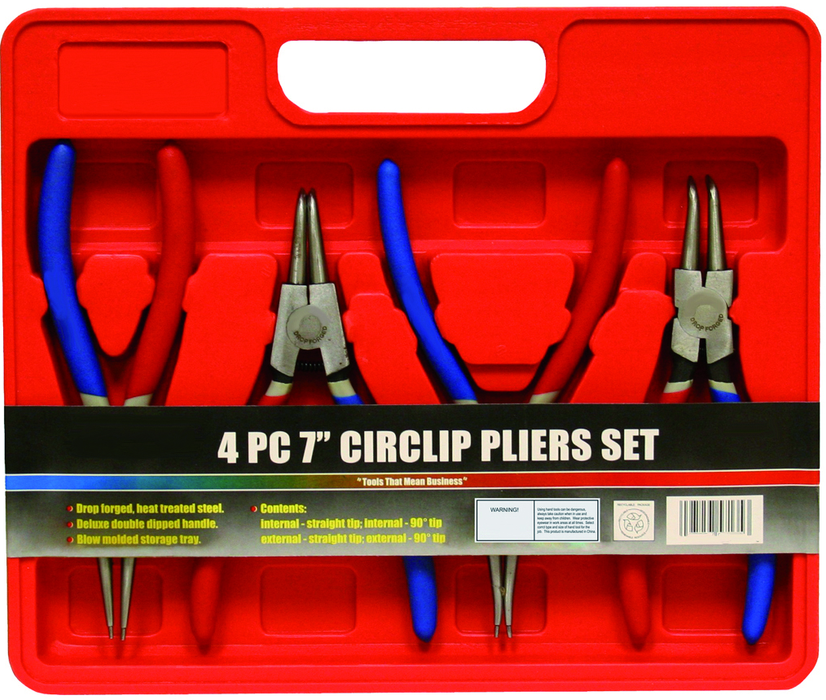 4 PCES SNAP RING PLIERS ET