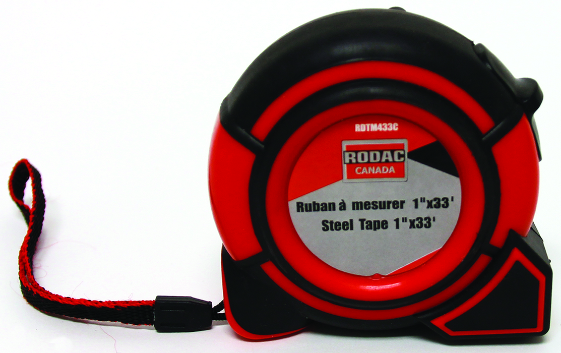 Rodac TM433 - Tape Measures 1" x 33' SAE and MET