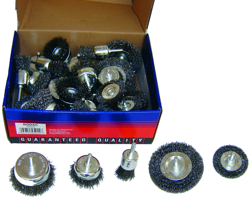 Rodac WW30 - 30 Pieces, Cup and Wire Wheel Set