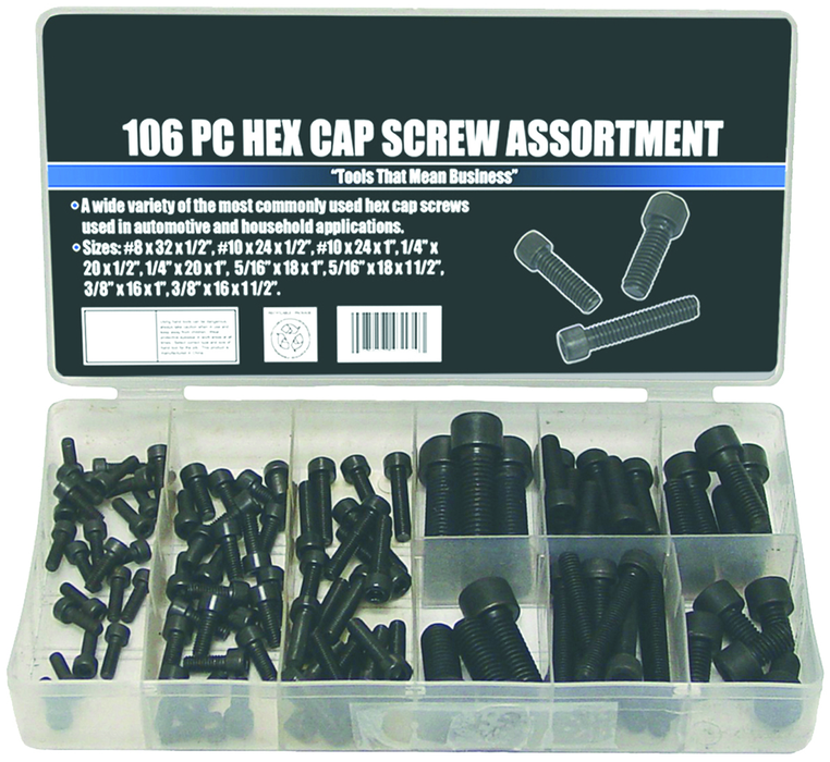 106PC GEX CAO SCREW ASSORTMENT