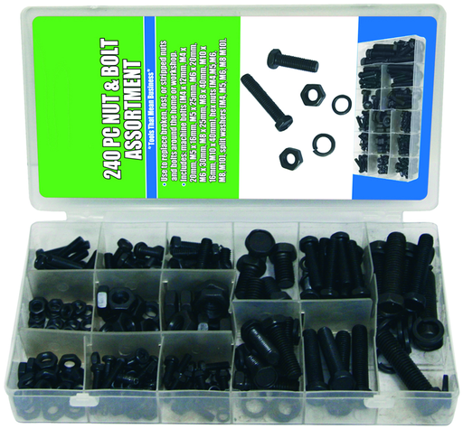 240PC MET. NUT & BOLT ASSORTME