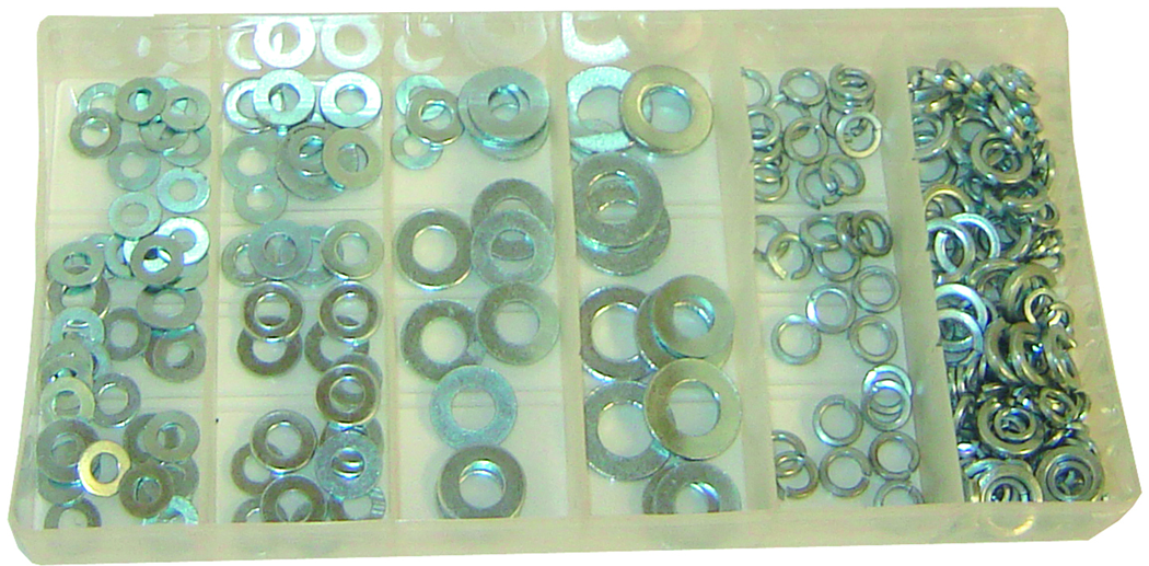 Rodac RDXA249 250 pcs lock and flat washer assortment