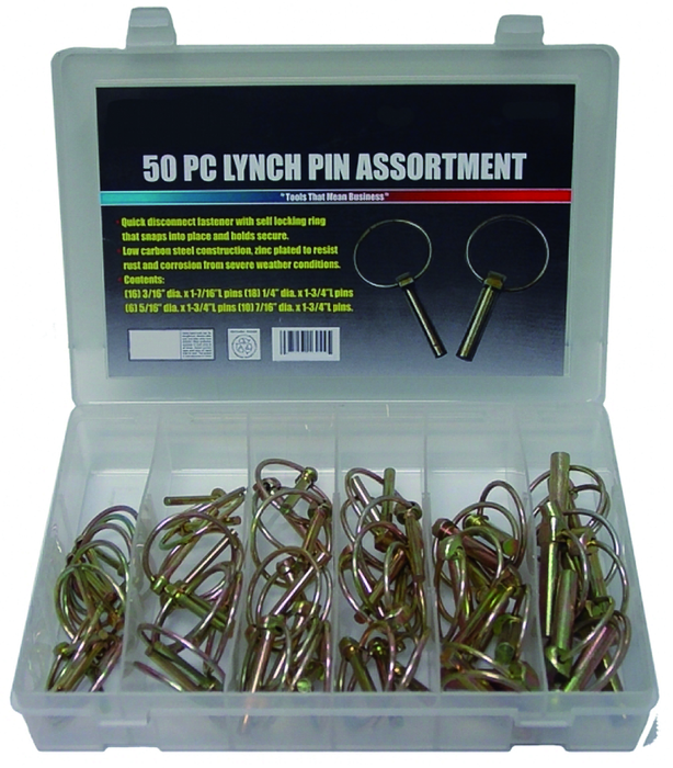 50PC LYNCH PIN ASSORTMENT