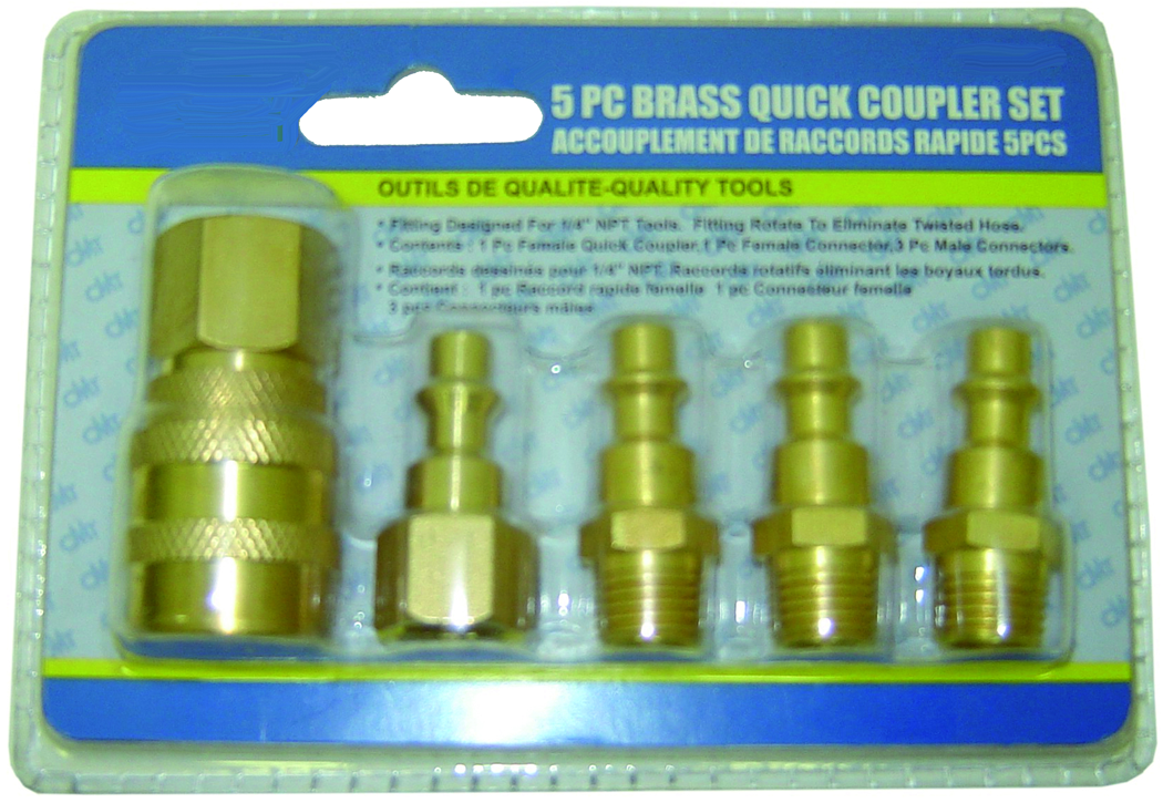 5 PCS. BRASS QUICK COUPLER SET