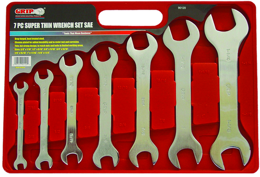 Rodac 90120 - Super Thin Wrench Sets, SAE 7 pieces.