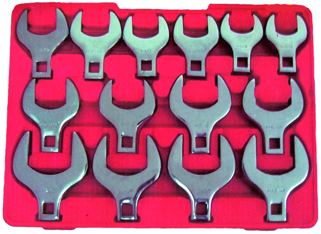 (14PC) JUMBO CROWFOOT WRENCH SET SAE