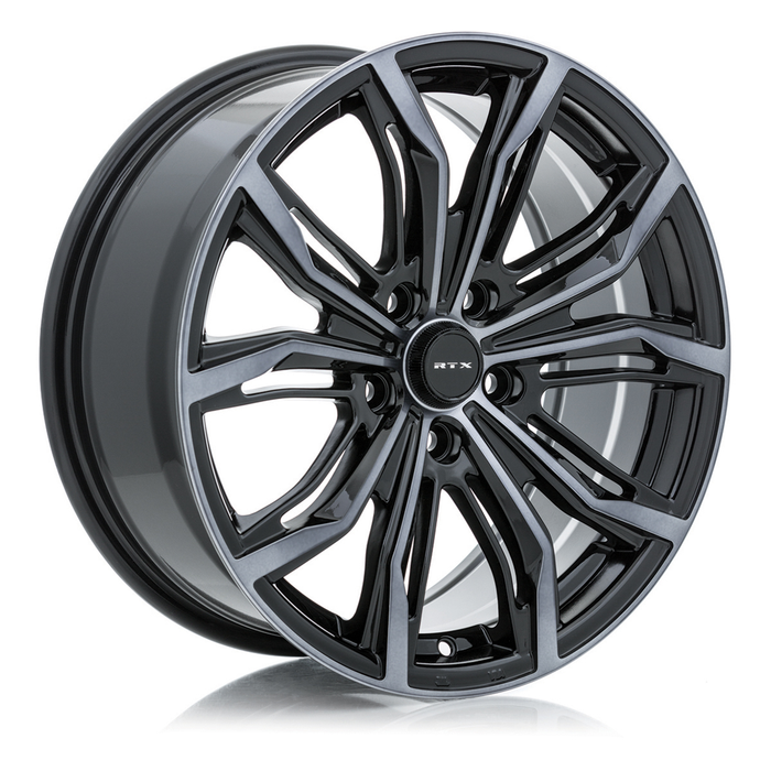 RTX 082443 - Black Widow 20x9 5x108 ET38 CB63.4 Black Machined Grey