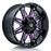 RTX Offroad 082446 - Spine 17x9 5x114.3/127 ET15 CB71.5 Black with Milled Pink Spokes