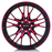RTX 082311 - Vertex 16x7 5x100 ET35 CB54.1 Black Machined Red