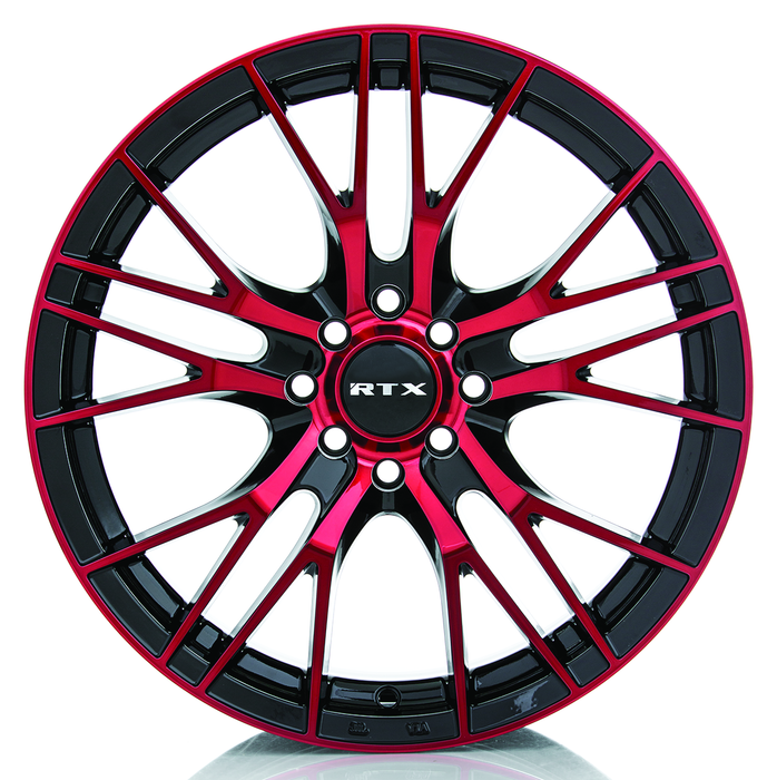 RTX 082311 - Vertex 16x7 5x100 ET35 CB54.1 Black Machined Red