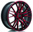 RTX 082311 - Vertex 16x7 5x100 ET35 CB54.1 Black Machined Red