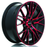 RTX 082311 - Vertex 16x7 5x100 ET35 CB54.1 Black Machined Red