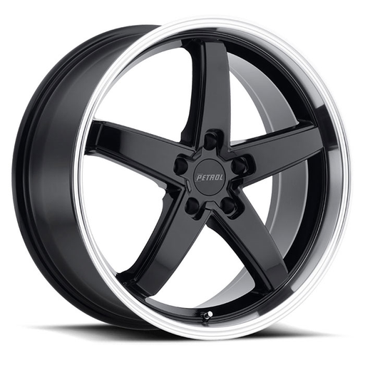 PETROL P1B 20X8.5 5-112 40P C72.1 GLOSS BLACK W/MACHINE CUT LIP