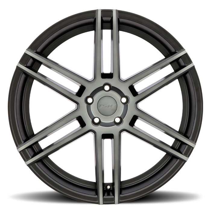 TSW 2205AUT445112M66 - Autograph 22x10.5 5x112 ET44 CB66.6 Semi Gloss Black with Mirror Cut Face & Translucent Clear