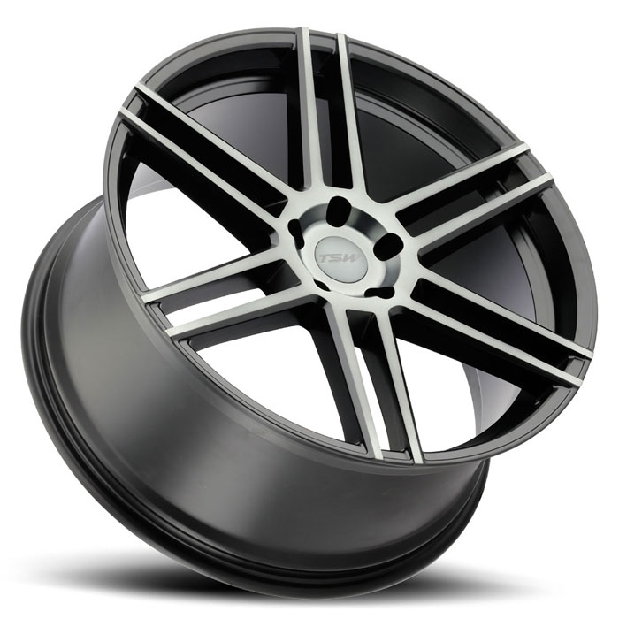 TSW 2010AUT375120M76 - Autograph 20x10 5x120 ET37 CB76.1 Semi Gloss Black with Mirror Cut Face & Translucent Clear