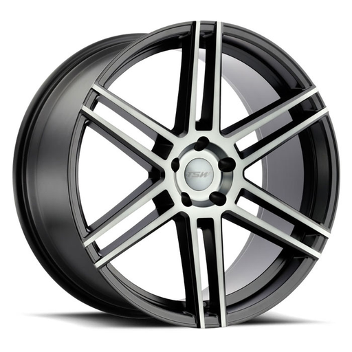 TSW 2205AUT445112M66 - Autograph 22x10.5 5x112 ET44 CB66.6 Semi Gloss Black with Mirror Cut Face & Translucent Clear