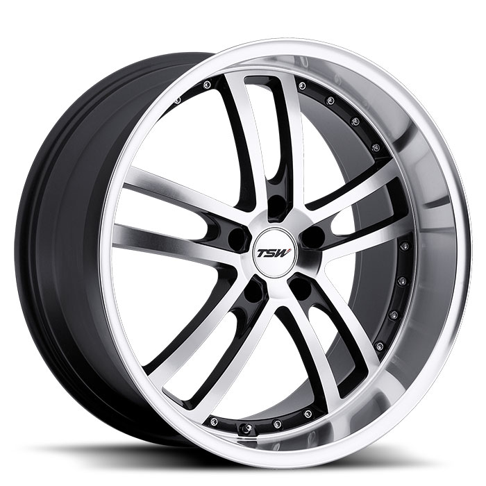 TSW 1895CAD405114B76 - Cadwell 18x9.5 5x114.3 ET40 CB76.1 Gunmetal with Mirror Cut Face & Lip