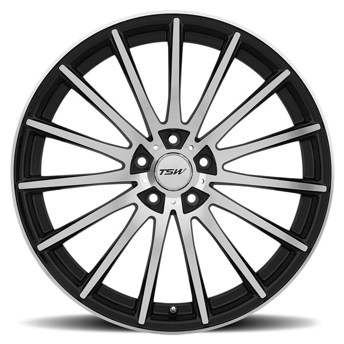 TSW 1895CHC355120B76 - Chicane 18x9.5 5x120 ET35 CB76.1 Gloss Black with Mirror Cut Face