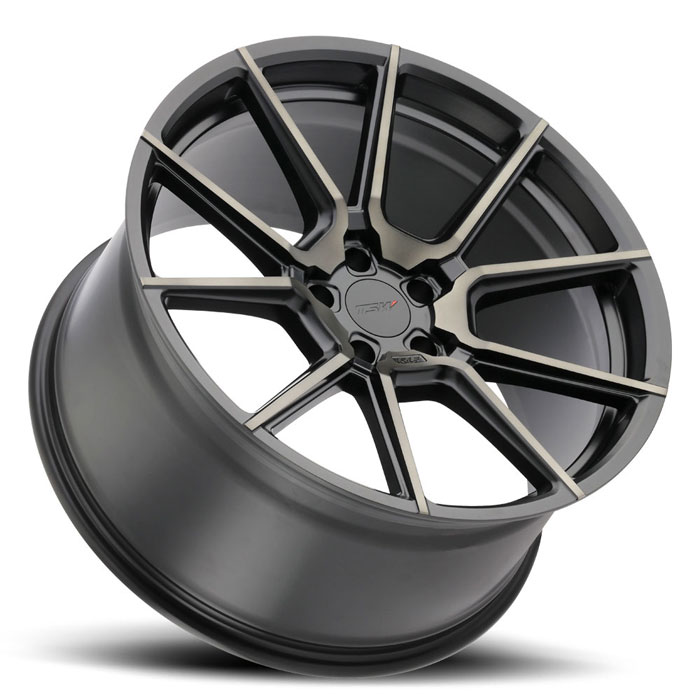 TSW 2010CRN255114M76 - Chrono 20x10 5x114.3 ET25 CB76.1 Matte Black with Machine Face & Dark Tint