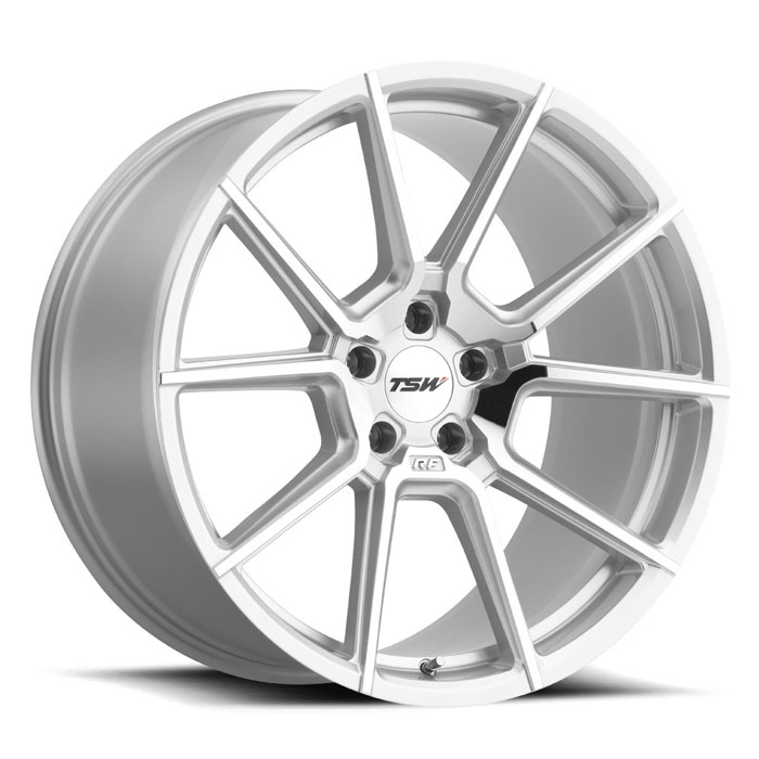 TSW 2105CRN355120S76 - Chrono 21x10.5 5x120 ET35 CB76.1 Silver with Mirror Cut Face