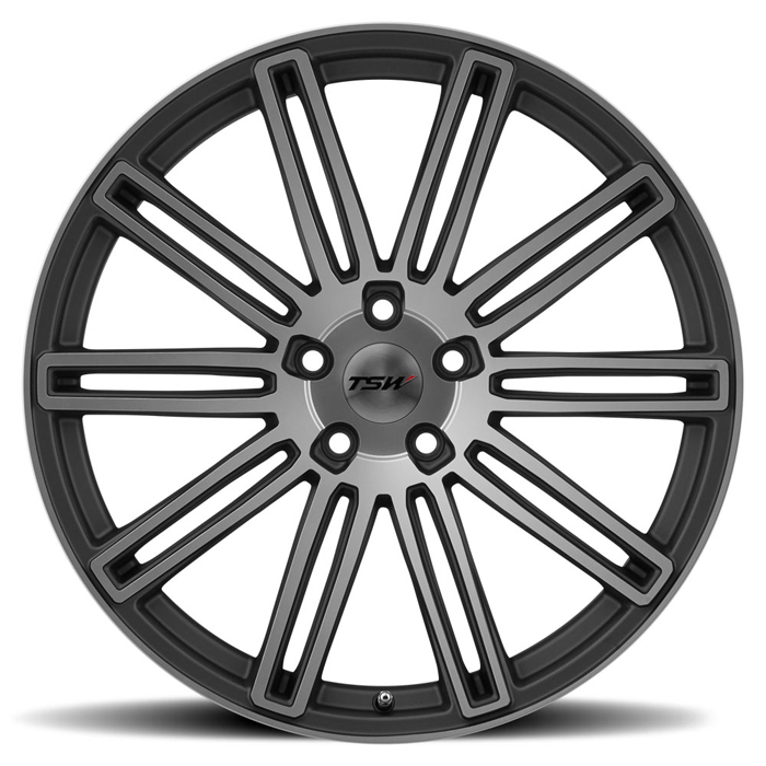 TSW 1895CRW355112G72 - Crowthorne 18x9.5 5x112 ET35 CB72.6 Matte Gunmetal with Matte Machine Face