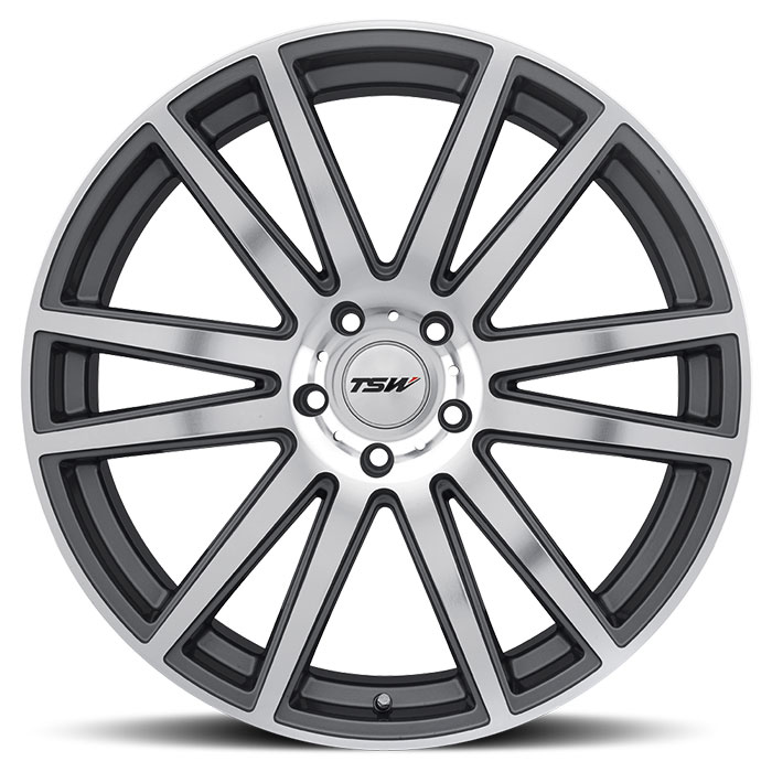 TSW 2010GAT445112G66 - Gatsby 20x10 5x112 ET44 CB66.6 Gunmetal with Mirror Cut Face