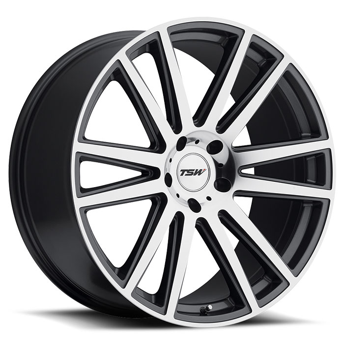 TSW 2010GAT375120G76 - Gatsby 20x10 5x120 ET37 CB76.1 Gunmetal with Mirror Cut Face