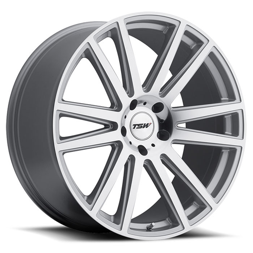 TSW 2010GAT375120S76 - Gatsby 20x10 5x120 ET37 CB76.1 Silver with Mirror Cut Face