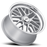 HOCKENHEIM S 19X8.5 5-114.3 40P C76 SILVER W/MIRROR CUT LIP (CHROME HEX NUT)