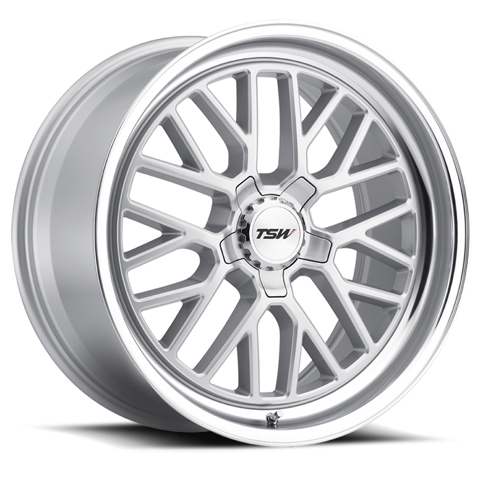 HOCKENHEIM S 19X8.5 5-120 40P C76 SILVER W/MIRROR CUT LIP (CHROME HEX NUT)