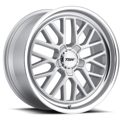 HOCKENHEIM S 19X8.5 5-114.3 40P C76 SILVER W/MIRROR CUT LIP (CHROME HEX NUT)