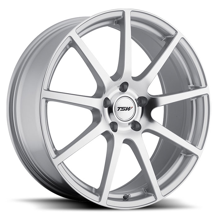 TSW 1790INT505121S70 - Interlagos 17x9 5x120.7 ET50 CB70.3 Silver with Mirror Cut Face