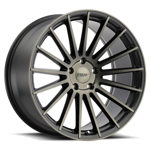 LUCO 17X8 5-112 32P C72.1 MATTE BLACK W/MACHINE FACE & DARK TINT