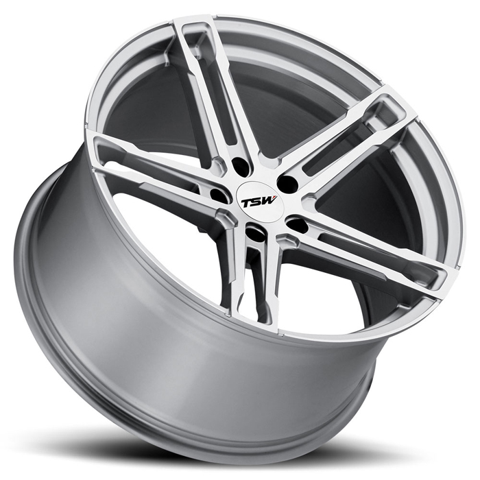 TSW 1990MEC155120S76 - Mechanica 19x9 5x120 ET15 CB76.1 Silver with Mirror Cut Face