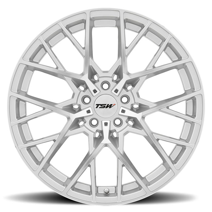 TSW 2010SEB255120S76 - Sebring 20x10 5x120 ET25 CB76.1 Silver with Mirror Cut Face