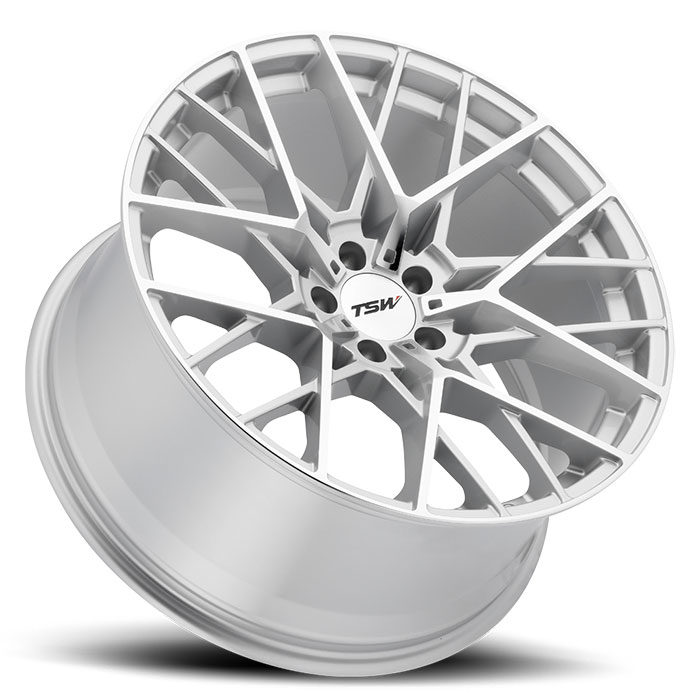 TSW 2010SEB405120S76 - Sebring 20x10 5x120 ET40 CB76.1 Silver with Mirror Cut Face