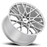 TSW 2010SEB255120S76 - Sebring 20x10 5x120 ET25 CB76.1 Silver with Mirror Cut Face