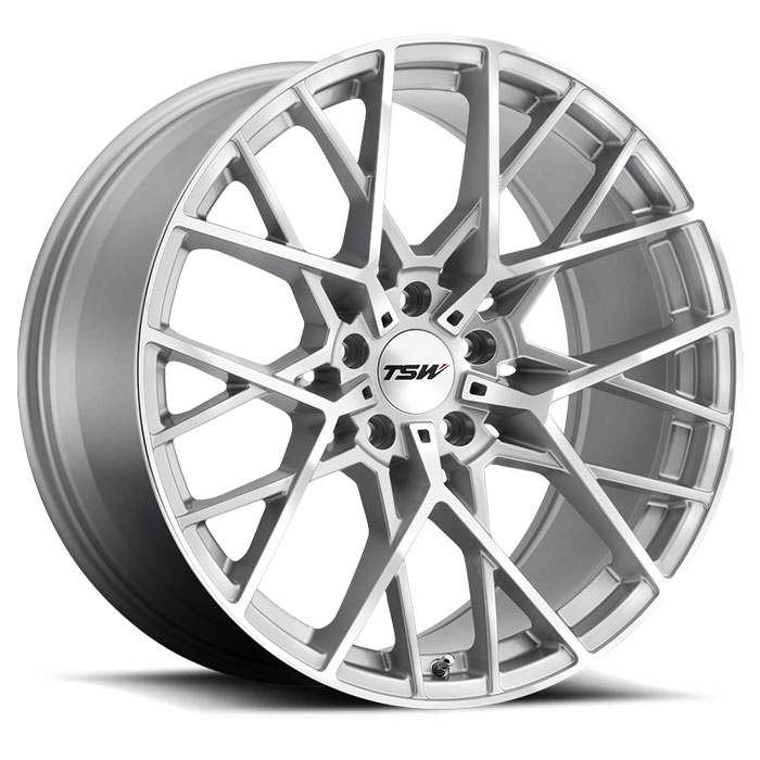 TSW 1895SEB405120S76 - Sebring 18x9.5 5x120 ET40 CB76.1 Silver with Mirror Cut Face