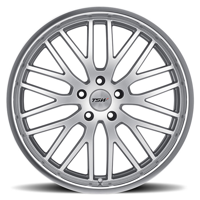 TSW 1895SNT355112S72 - Snetterton 18x9.5 5x112 ET35 CB72.6 Hyper Silver with Mirror Cut Lip