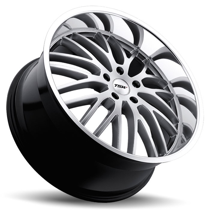 TSW 1780SNT405110S72 - Snetterton 17x8 5x110 ET40 CB72.6 Hyper Silver with Mirror Cut Lip