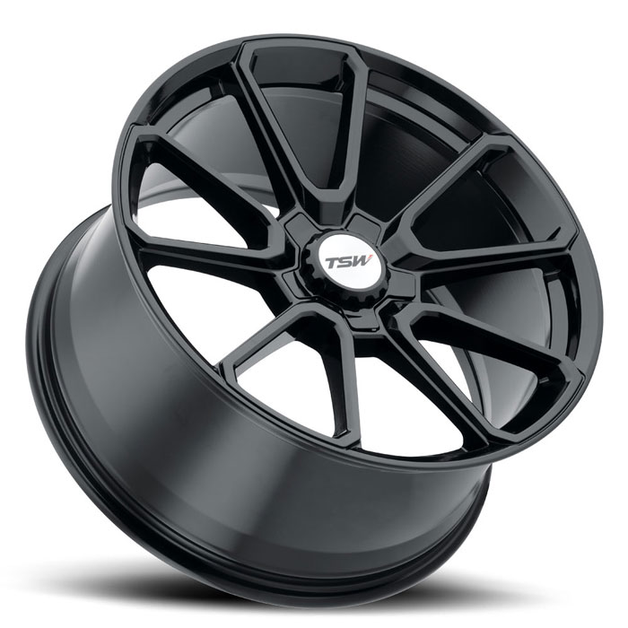 SONOMA 18X8.5 5-112 42P C72.1 GLOSS BLACK  (BLACK HEX NUT)