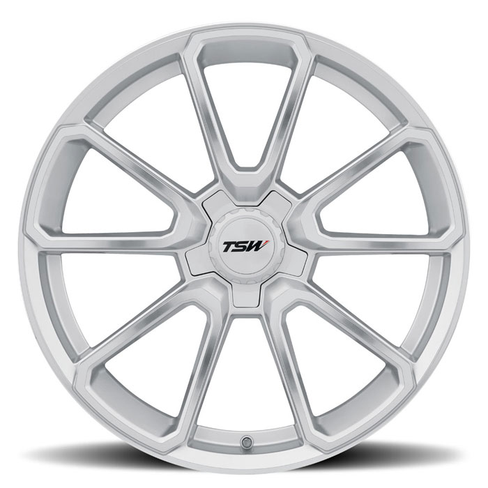 TSW 1995SMA405120S76 - Sonoma 19x9.5 5x120 ET40 CB76.1 Silver with Mirror Cut Face