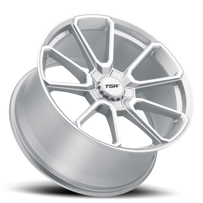 SONOMA 17X8 5-112 32P C72.1 SILVER W/MIRROR CUT FACE (SILVER HEX NUT)